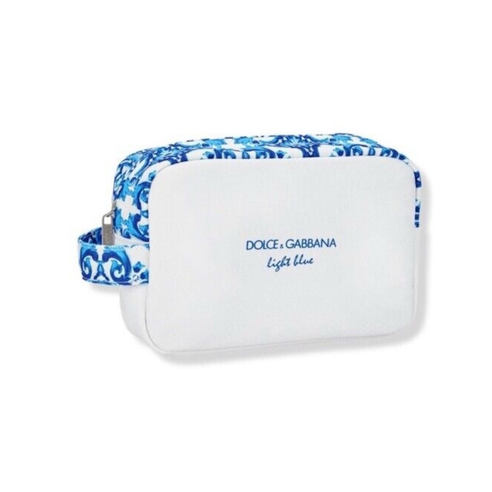 Dolce & Gabbana White and Blue cosmetic Bag